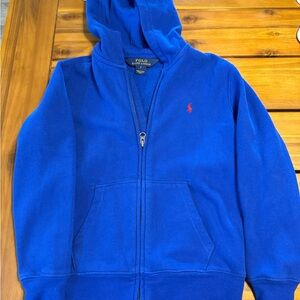Polo by Ralph Lauren Kids Royal Blue Zip-Up Hoodie size 7 LIKE NEW